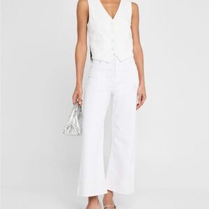 Pistola Lana Crop Cuff Jean. NWOT. White. 26